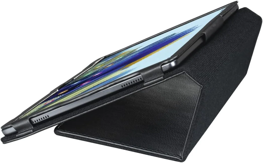 کیف محافظ هاما مناسب برای تبلت سامسونگ گلکسی تب A8 10.5 اینچ (کیف تاشو برای تبلت سامسونگ 10.5 اینچ / 26.4 سانتی متر A 8، کیف محافظ با عملکرد استند، روکش مغناطیسی) مشکی