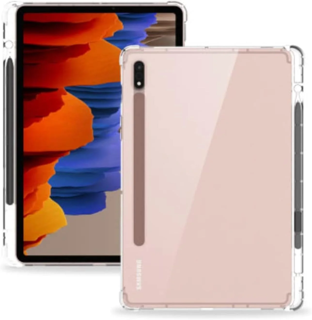 کاور تبلت سامسونگ گلکسی تب S8، نرم و شفاف با جایگاه قلم S-Pen، سازگار با تب S8 پلاس / S7 پلاس / S7 FE، S8 اولترا، S8 / S7 (گلکسی تب S8 اولترا)