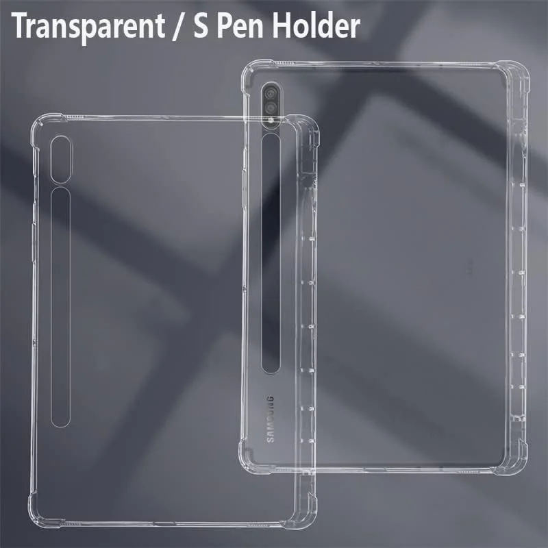 کاور تبلت سامسونگ گلکسی تب S8، نرم و شفاف با جایگاه قلم S-Pen، سازگار با تب S8 پلاس / S7 پلاس / S7 FE، S8 اولترا، S8 / S7 (گلکسی تب S8 اولترا)