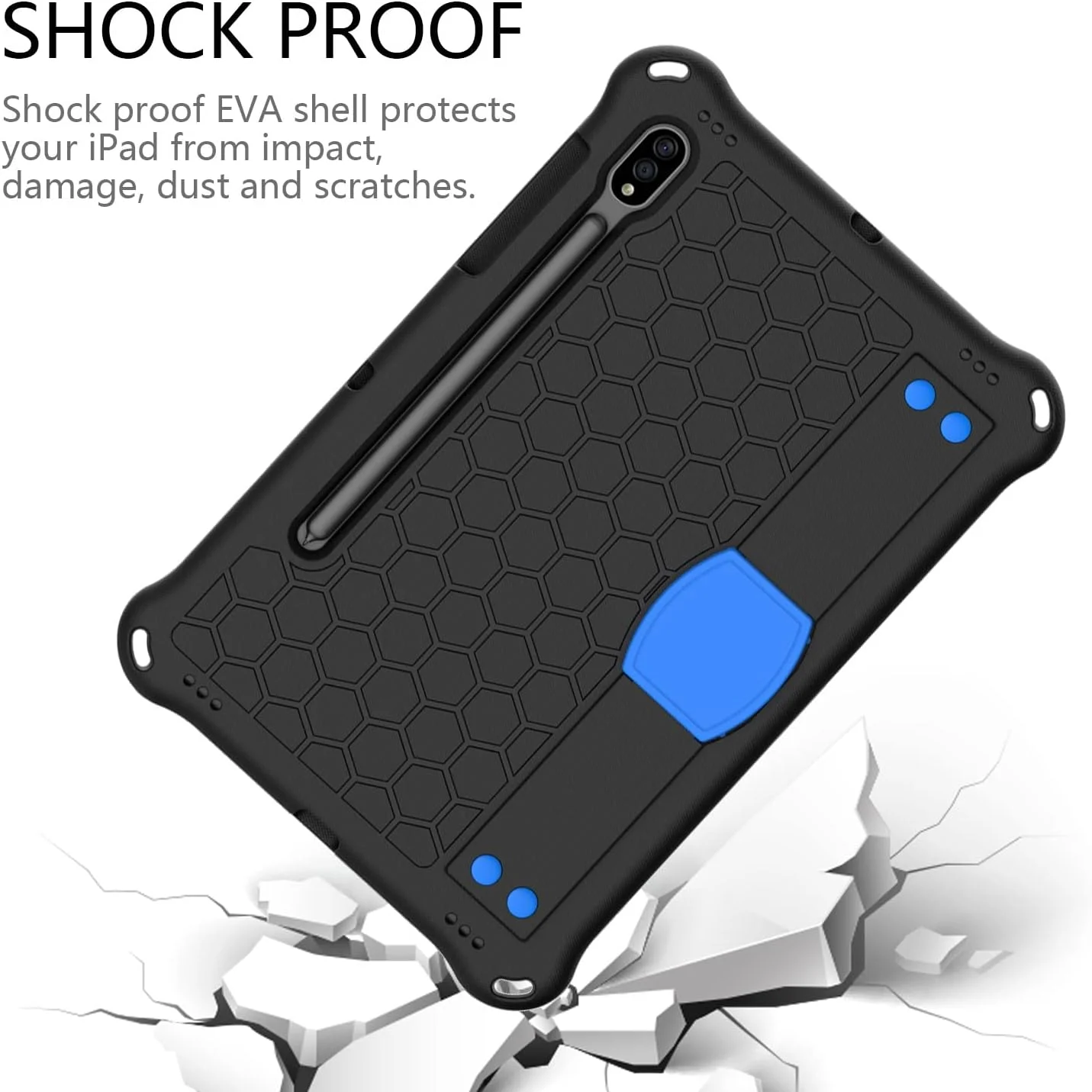 کیف تبلت مسافرتی سازگار با تبلت سامسونگ گلکسی تب S7 (2020)/S8 (2022) سایز 11 اینچ، کاور سازگار با SM-T870 T875 X700 X706، کیف محافظ ضد ضربه و مقاوم با جای مداد/S