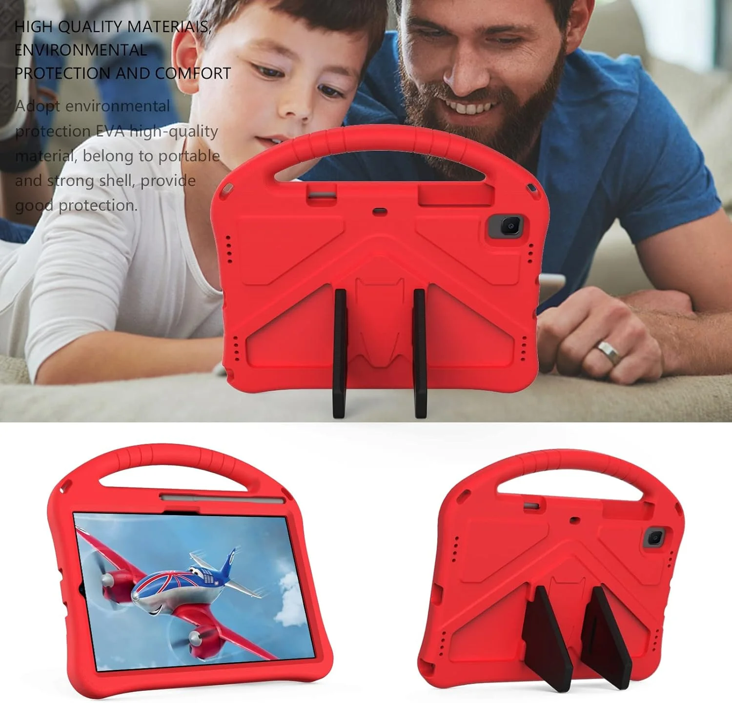 کیف تبلت مسافرتی سازگار با تبلت سامسونگ گلکسی تب A7 10.4 نسخه 2022/2020 مدل SM-T509 SM-T500/T505، کیف مقاوم در برابر ضربه با قابلیت حمل آسان