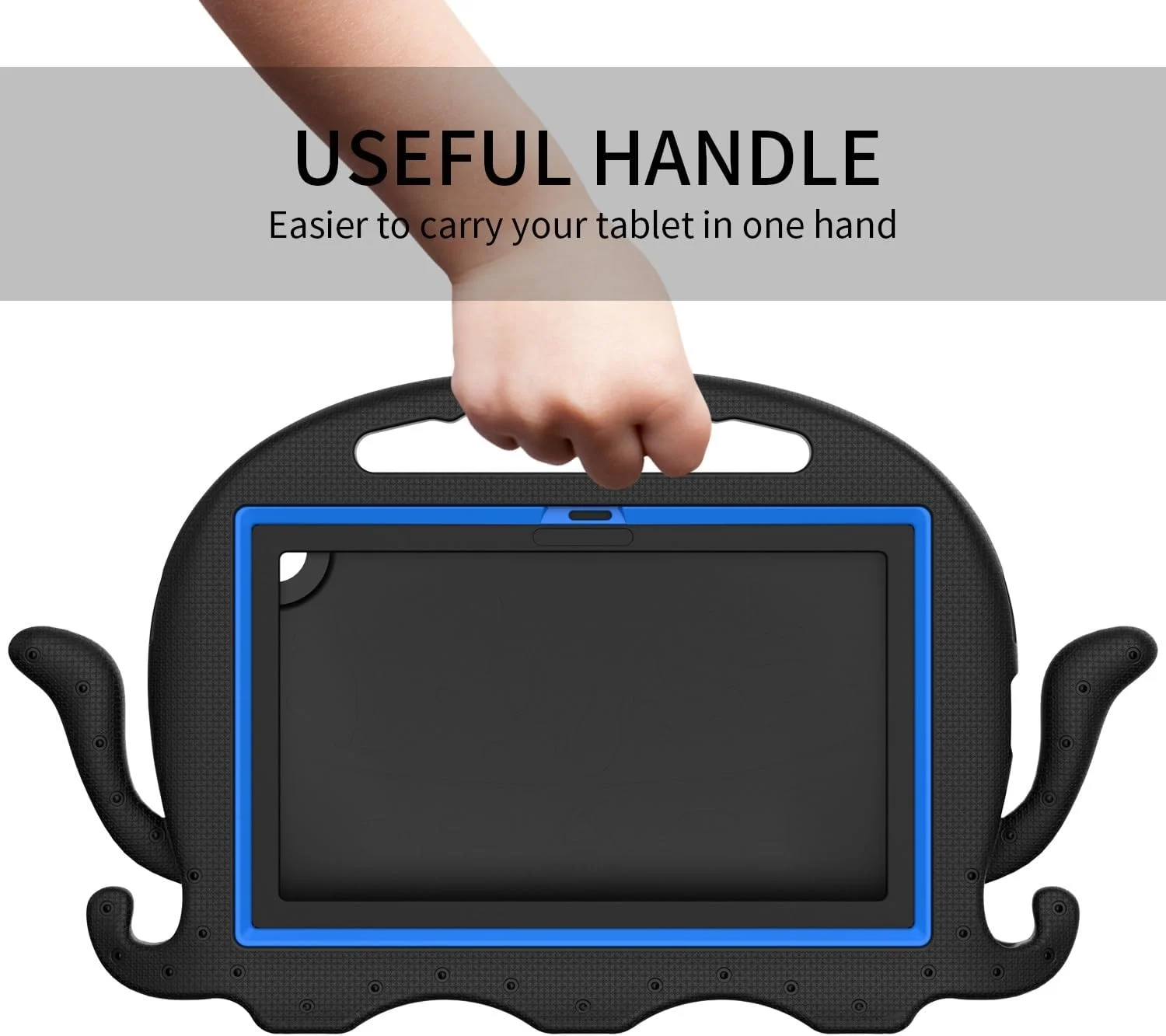 کیف تبلت مسافرتی سازگار با تبلت سامسونگ گلکسی تب A7 10.4 اینچ T500/T505 (2020)، کیف سبک و ضد ضربه سازگار با کودکان، گوشه های ضد لغزش و بند شانه سازگار