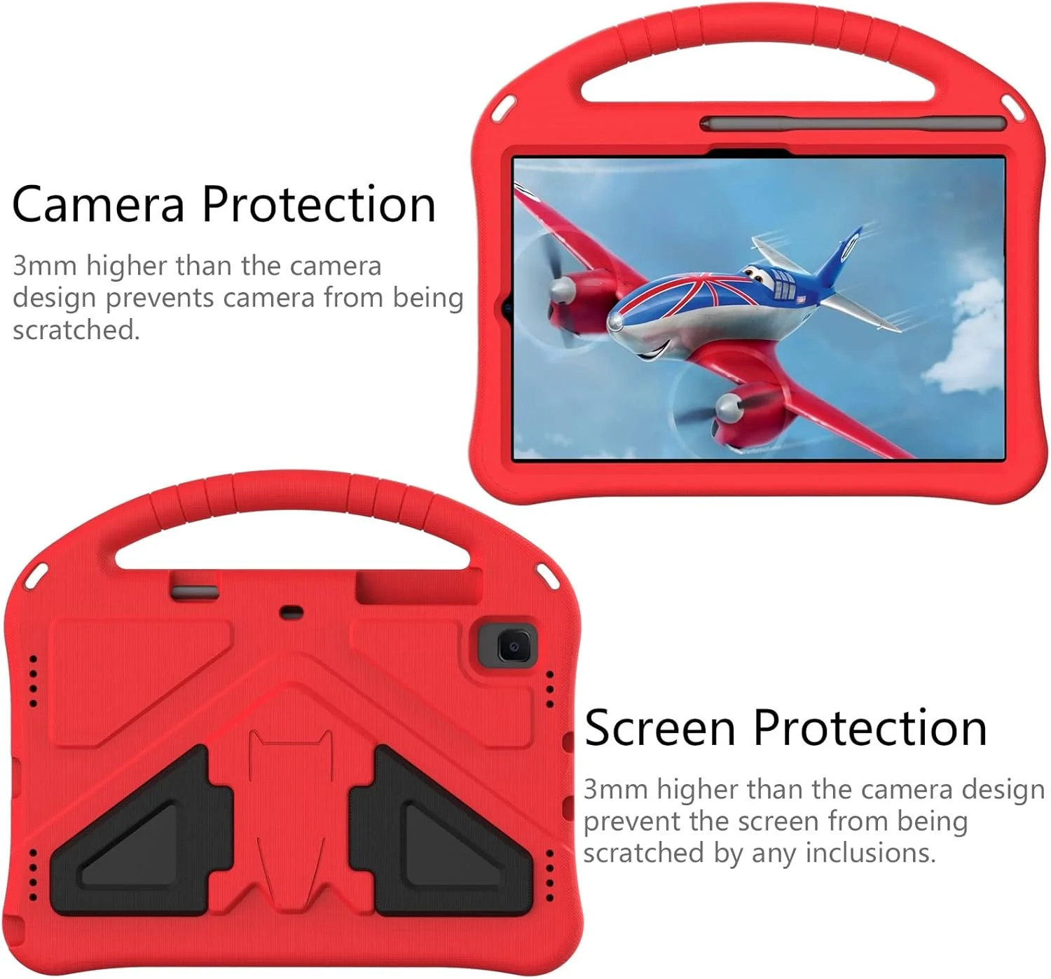 کیف تبلت مسافرتی سازگار با تبلت سامسونگ گلکسی تب A7 10.4 نسخه 2022/2020 مدل SM-T509 SM-T500/T505، کیف مقاوم در برابر ضربه با قابلیت حمل آسان