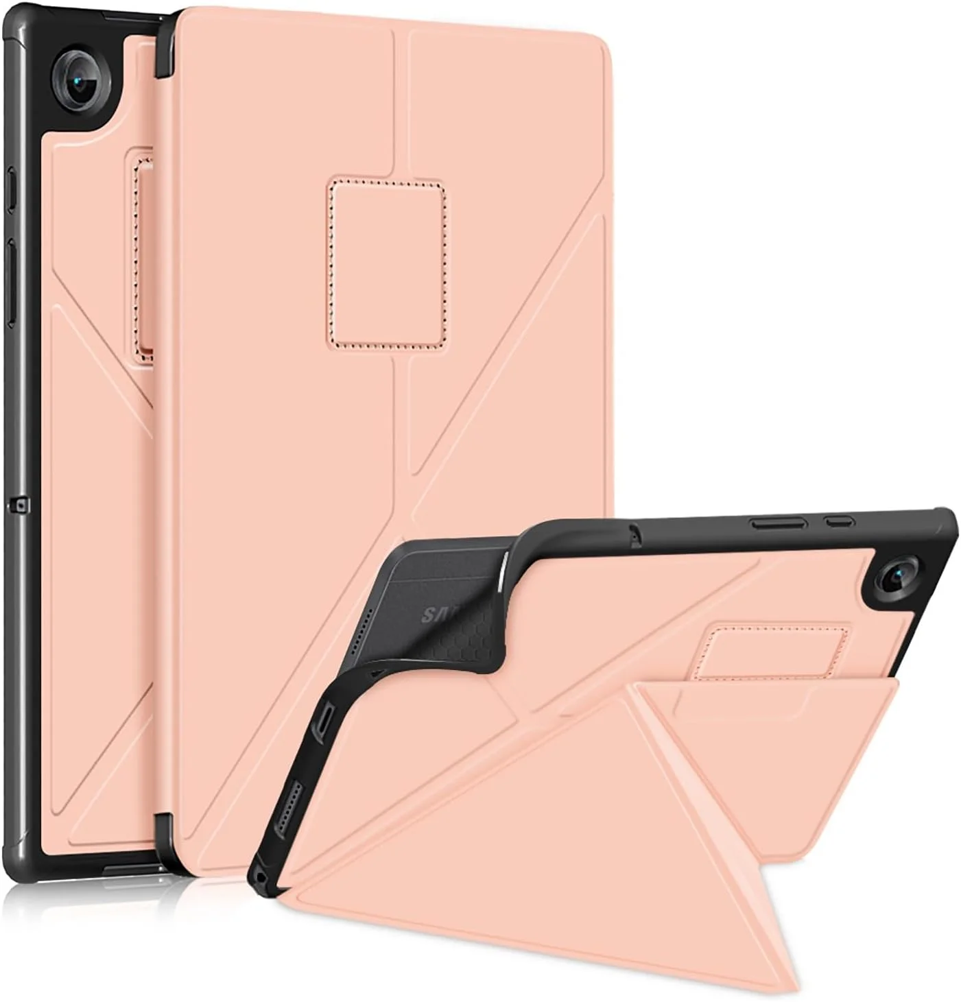 کیف تبلت مسافرتی سازگار با تبلت سامسونگ گلکسی تب A8 2021 SM-X200، پایه باریک سازگار با قاب محافظ سخت پشتی PC، پوشش هوشمند محافظ، زوایای دید m