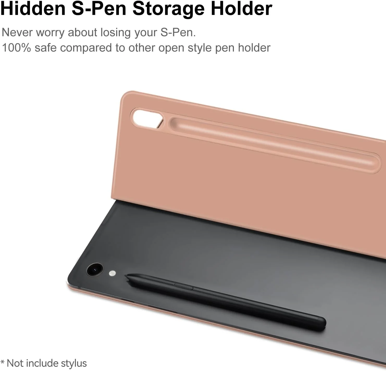 کاور مغناطیسی DUNNO مناسب برای تبلت سامسونگ گلکسی تب S9 FE 10.9 اینچی / S9 11 اینچی 2023 با جای قلم S-Pen، کاور تبلت مغناطیسی فوق العاده باریک و سبک، قابلیت بیدار شدن/خواب خودکار (رزگلد)