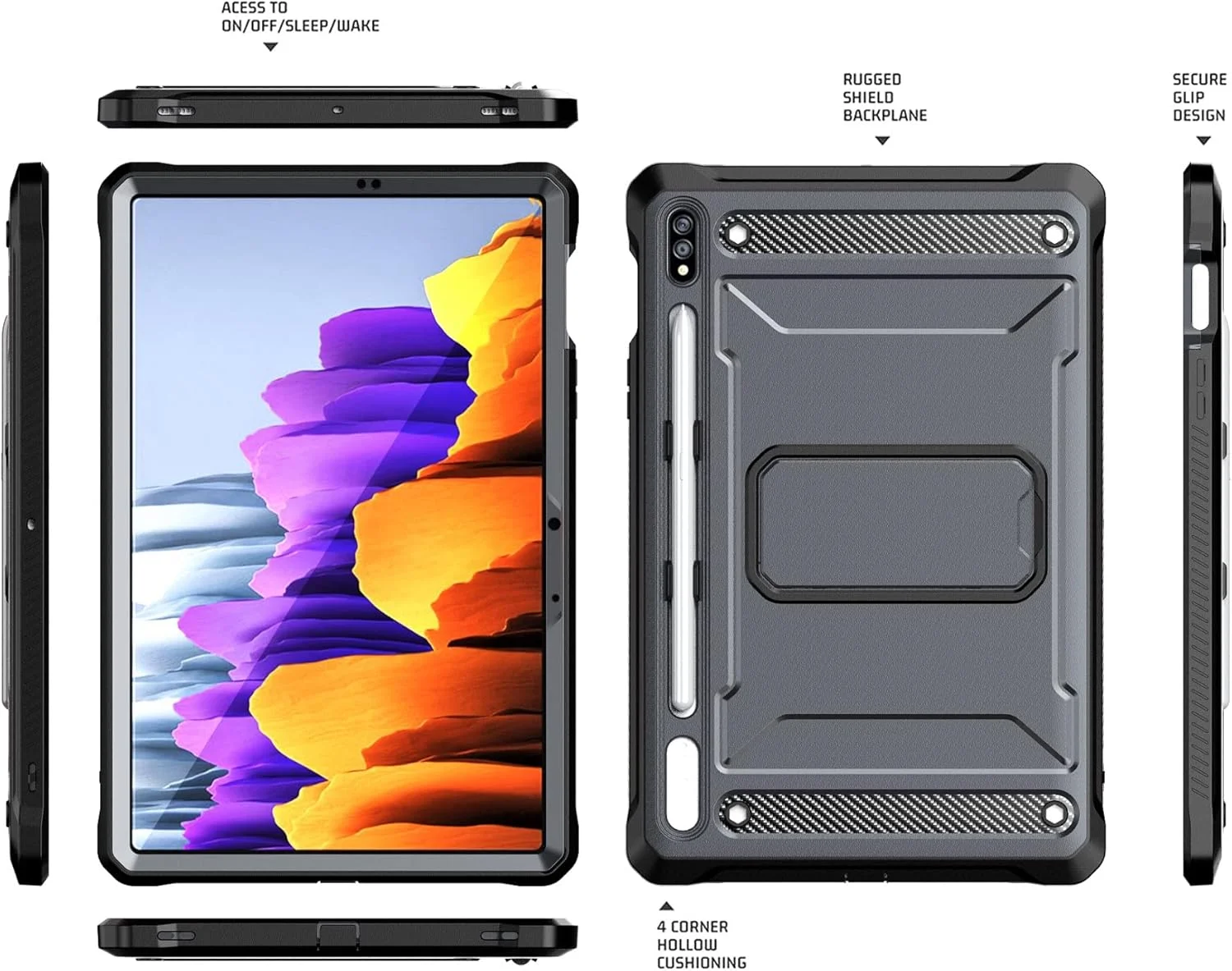 کیف محافظ تبلت مسافرتی سازگار با Samsung Galaxy Tab S8/Tab S7 11 اینچ (مدل SM-X700/X706/T870/T875/T876B) - کیف محافظ مقاوم در برابر ضربه و سنگین