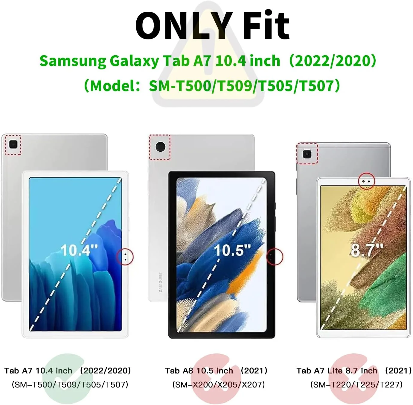 کیف تبلت LSPCASA برای سامسونگ گلکسی تب A7 (10.4 اینچ) 2022/2020، کیف محافظ چرمی PU با قابلیت استند و طراحی فلیپ برای تبلت سامسونگ گلکسی A7 (SM-T500/505/SM-T505N)، طرح گربه ماه