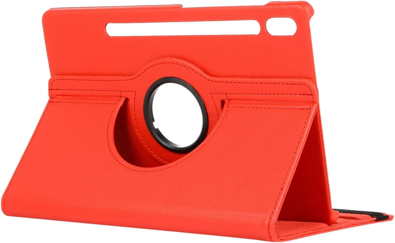 کیف تیان تا برای گلکسی تب S7 2020، با پایه تاشو چرخان 360 درجه، جلد محافظ چرمی PU باریک و هوشمند برای تبلت سامسونگ گلکسی تب S7 2020 11 اینچی - قرمز