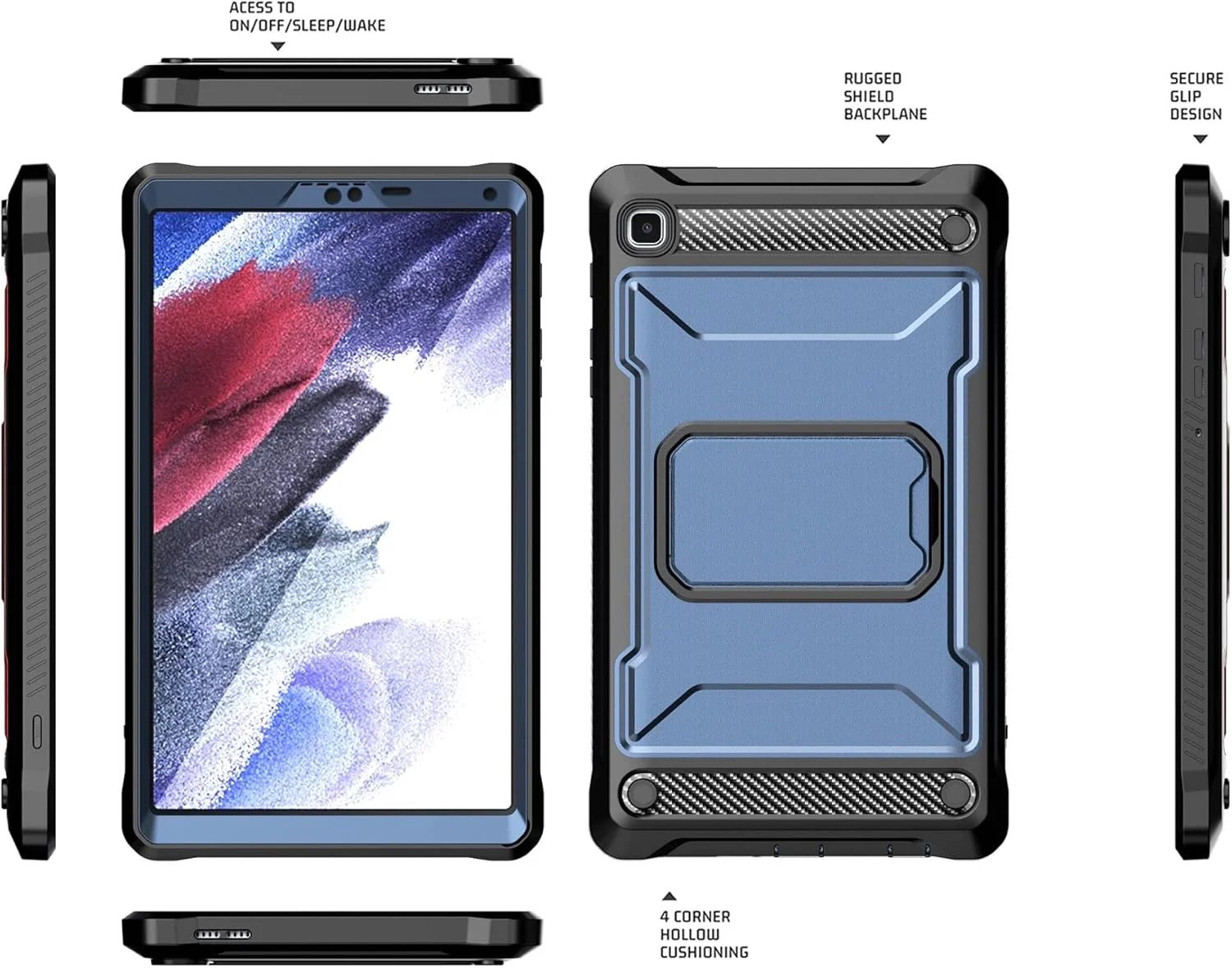 کیف محافظ تبلت سازگار با سامسونگ گلکسی تب A7 Lite 8.7 اینچ 2021 (SM-T220/T225) - کیف محافظ مقاوم در برابر ضربه و بادوام