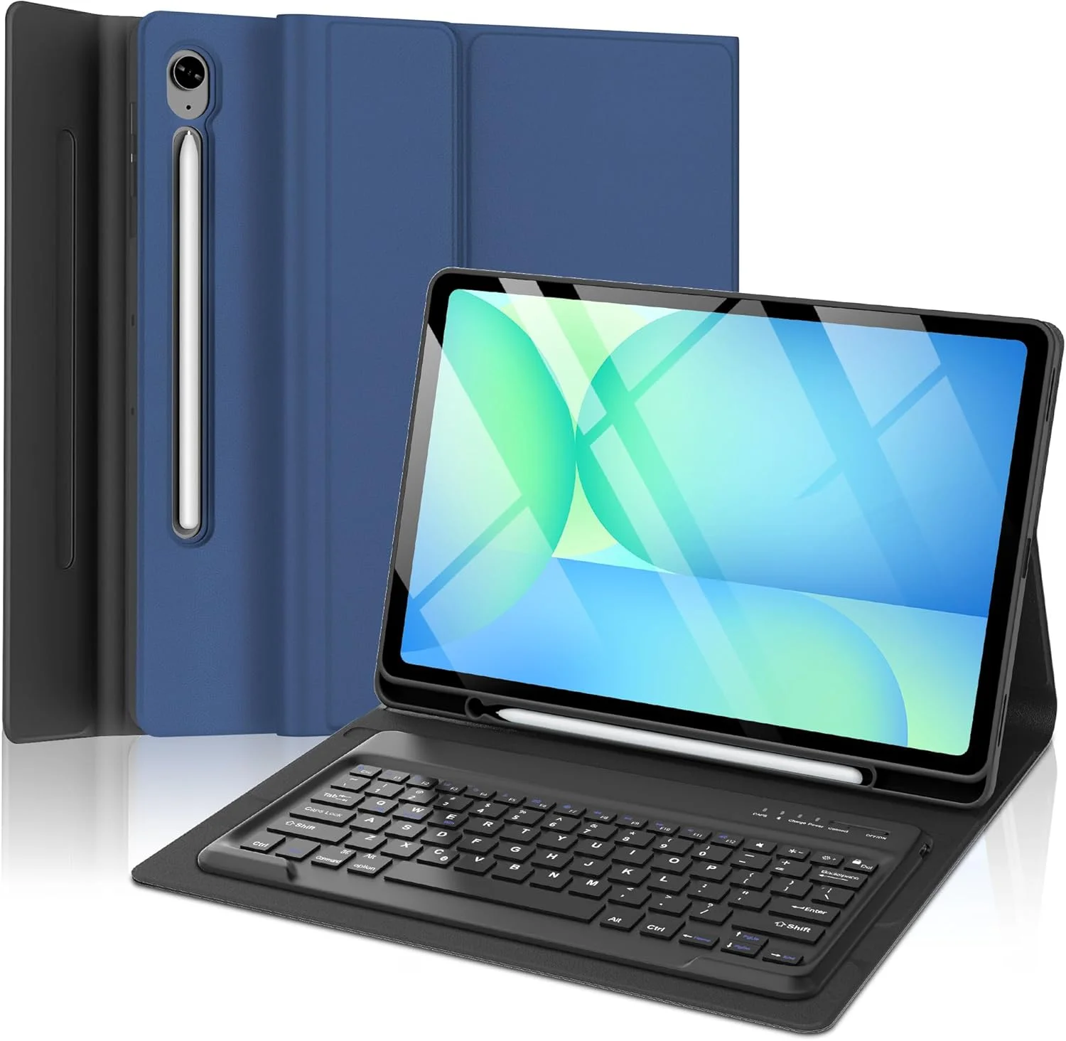 کیبورد تبلت سامسونگ گلکسی تب S10 FE+ Plus ۱۳.۱ اینچ ۲۰۲۵، کیبورد بلوتوث بیسیم مغناطیسی جداشدنی، کاور محافظ باریک با جای قلم S Pen برای سامسونگ تب S10 FE پلاس، آبی تیره کیبورد تبلت سامسونگ گلکسی تب S10 FE+ Plus ۱۳.۱ اینچ ۲۰۲۵، کیبورد بلوتوث بیسیم مغناطیسی جداشدنی، کاور محافظ باریک با جای قلم S Pen برای سامسونگ تب S10 FE پلاس، آبی تیره