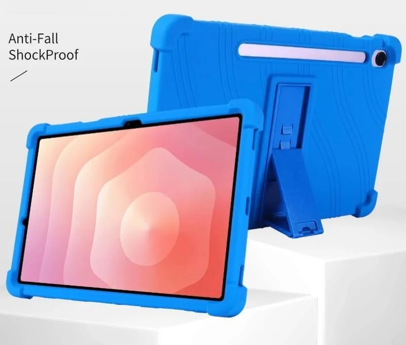 کاور تبلت Gruattreay برای Samsung Galaxy Tab S11 11 اینچ (SM-X730/X736B)، کاور استند قابل تنظیم سیلیکونی نرم و مناسب کودکان برای Galaxy Tab S11 (مشکی)