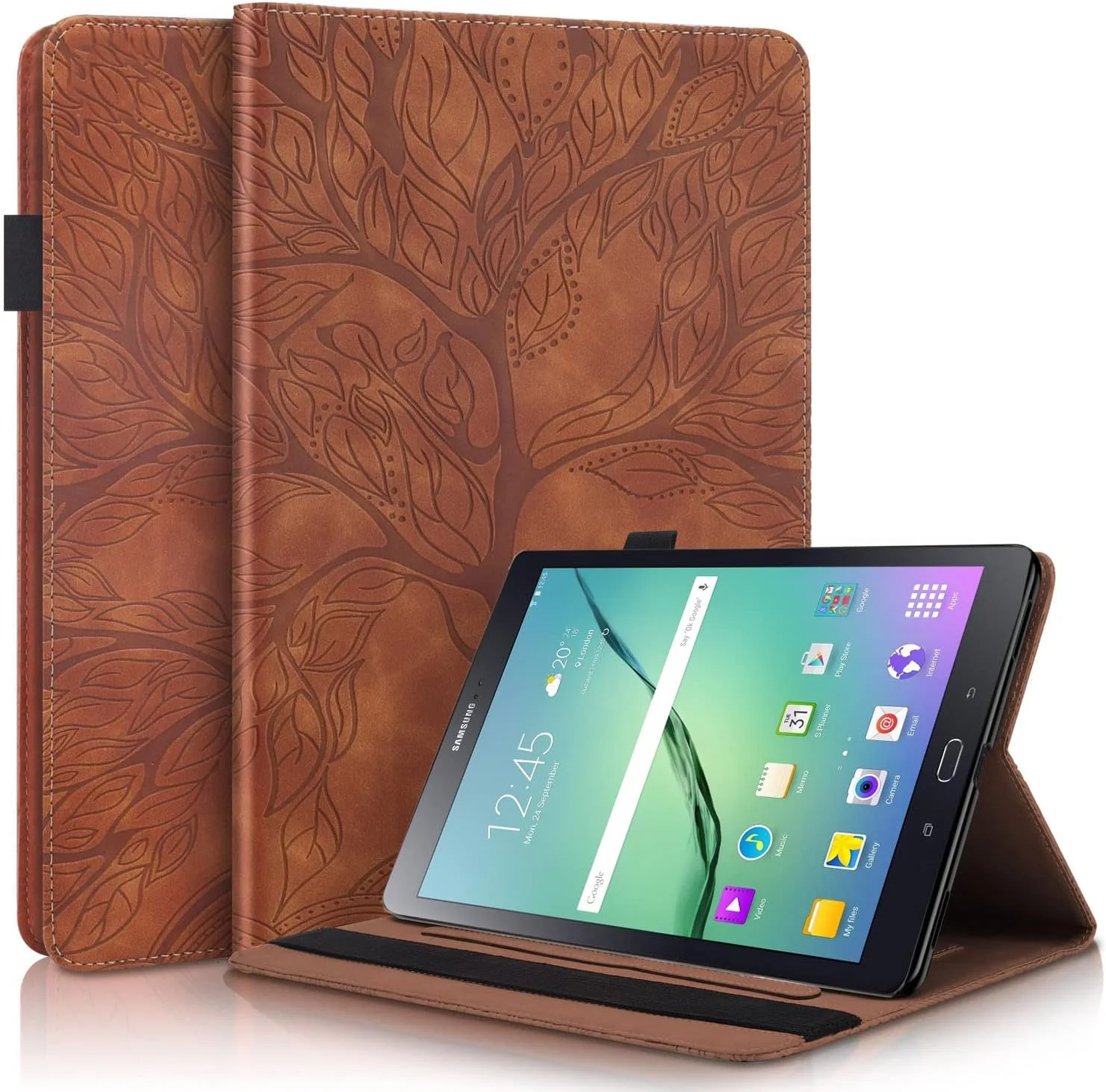 کاور ساکتاپی برای تبلت سامسونگ گلکسی تب S2 9.7 اینچی (SM-T810/T815/T815/T819)، کاور محافظ چرمی PU تاشو، کاور کیف پول استند دار با جای قلم، مناسب تبلت سامسونگ تب S2 - قهوه ای کاور ساکتاپی برای تبلت سامسونگ گلکسی تب S2 9.7 اینچی (SM-T810/T815/T815/T819)، کاور محافظ چرمی PU تاشو، کاور کیف پول استند دار با جای قلم، مناسب تبلت سامسونگ تب S2 - قهوه ای