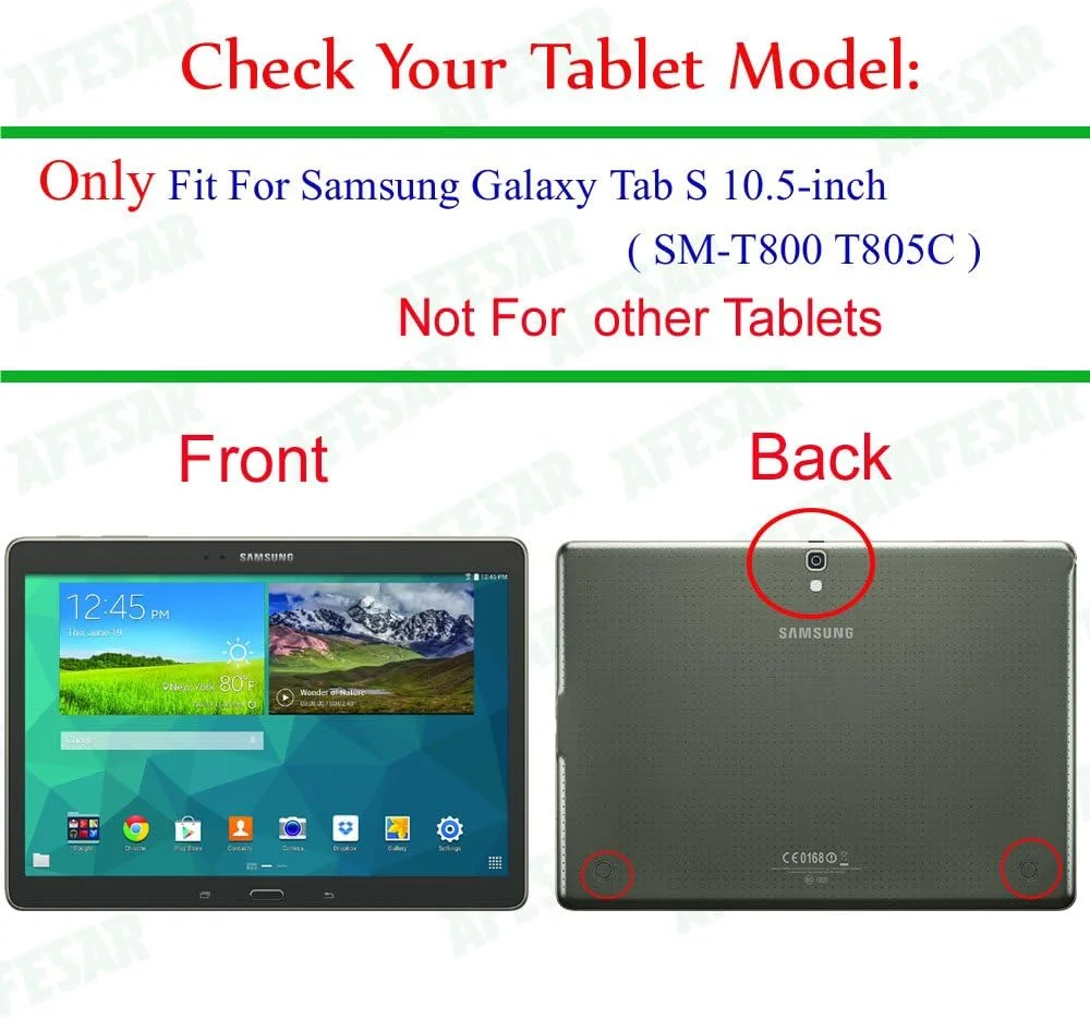 کاور کوسن برای تبلت سامسونگ گلکسی تب S با صفحه نمایش 10.5 اینچ - کاور هوشمند فوق باریک با قابلیت تاشوندگی سه گانه و استند برای مدل های SM-T800 SM T805C Tab S 10.5 و قابلیت Auto Sleep