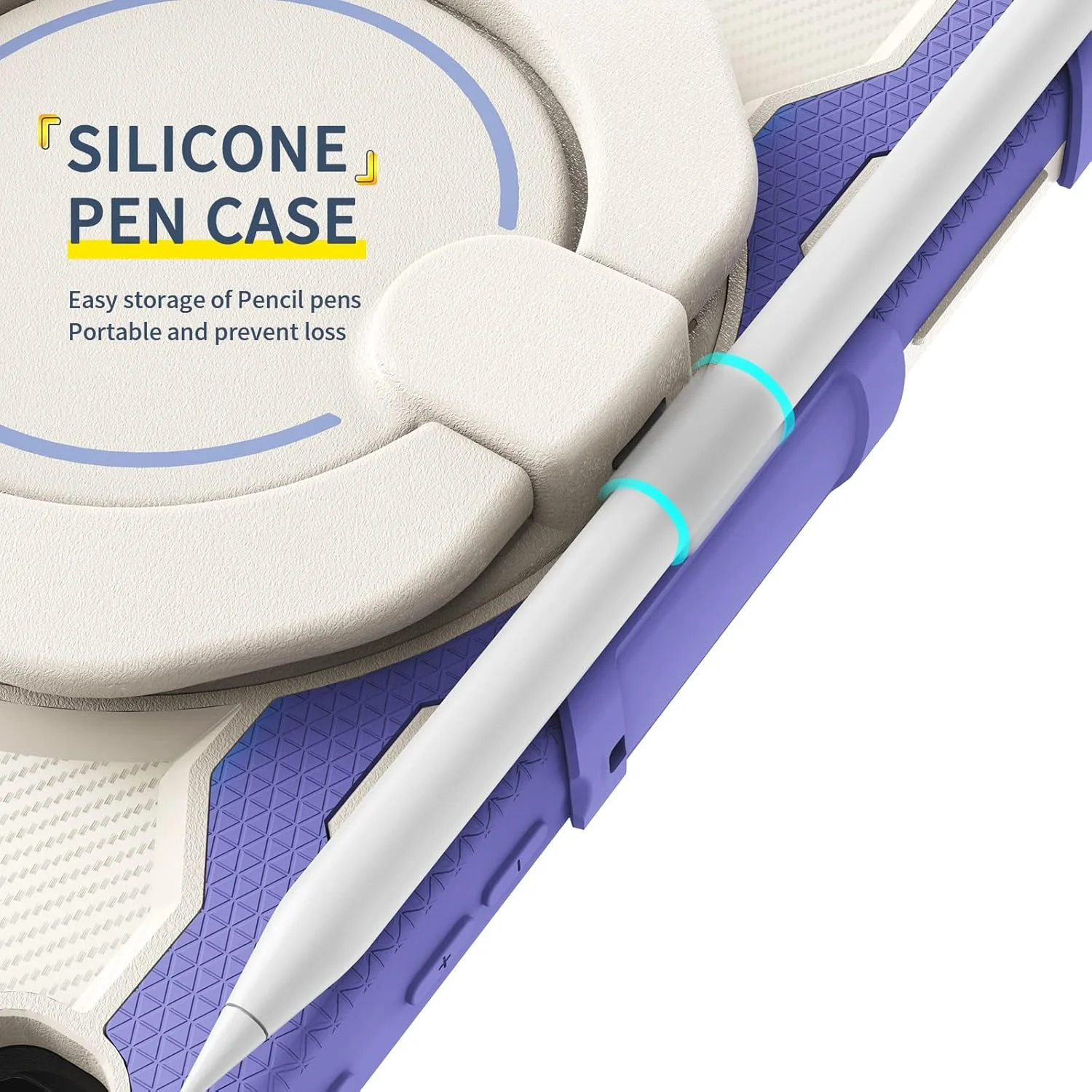 کیف تبلت مسافرتی سازگار با Samsung Galaxy Tab A7 Lite / T220 / T225، قاب نگهدارنده دسته چرخان 360 درجه، سه لایه در یک