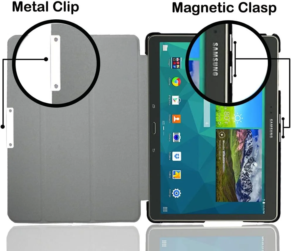 کاور کوسن برای تبلت سامسونگ گلکسی تب S با صفحه نمایش 10.5 اینچ - کاور هوشمند فوق باریک با قابلیت تاشوندگی سه گانه و استند برای مدل های SM-T800 SM T805C Tab S 10.5 و قابلیت Auto Sleep