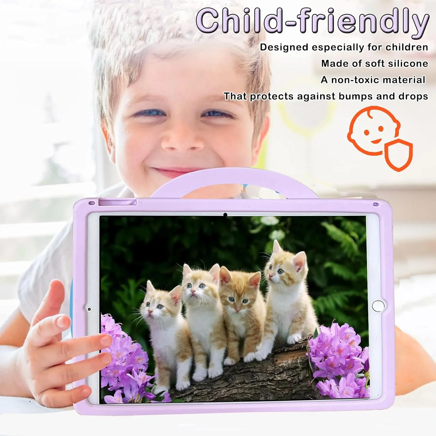 کیف محافظ کودکانه YeaQuelior مناسب برای تبلت سامسونگ گلکسی تب A7 لایت 8.7 اینچ (SM-T220 /T225 /T227)، کاور ضد ضربه تک شاخ با دسته/پایه/بند شانه کیف محافظ کودکانه YeaQuelior مناسب برای تبلت سامسونگ گلکسی تب A7 لایت 8.7 اینچ (SM-T220 /T225 /T227)، کاور ضد ضربه تک شاخ با دسته/پایه/بند شانه