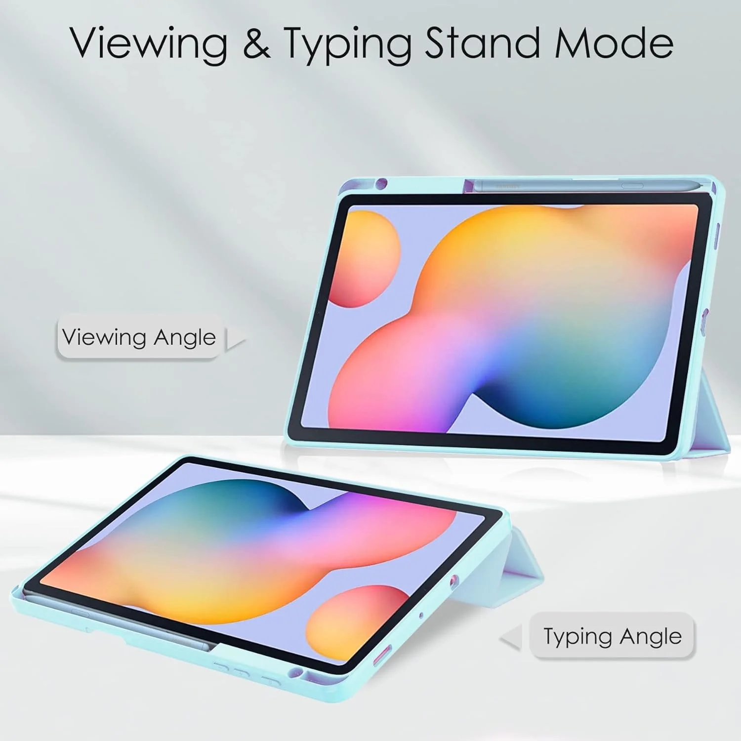 کیف تبلت مناسب برای Samsung Galaxy Tab S6 Lite 10.4 اینچ 2022/2020 (SM-P613/P619/P610/P615)، کاور باریک TPU با نگهدارنده مداد، کیف هوشمند از asc کیف تبلت مناسب برای Samsung Galaxy Tab S6 Lite 10.4 اینچ 2022/2020 (SM-P613/P619/P610/P615)، کاور باریک TPU با نگهدارنده مداد، کیف هوشمند از asc