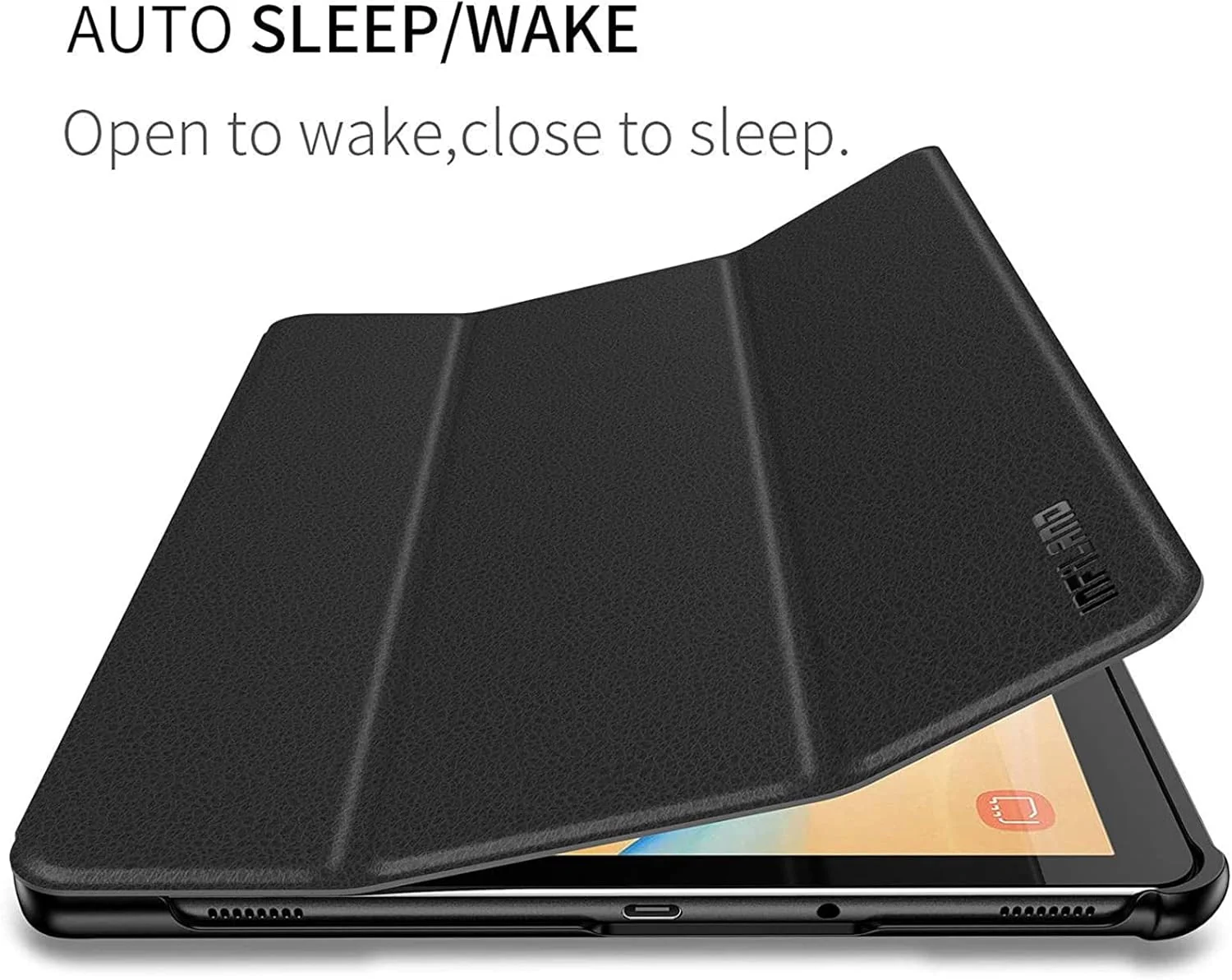 کاور محافظ تبلت سامسونگ گلکسی تب S4 مدل Risegun، مناسب برای تبلت 10.5 اینچی سامسونگ گلکسی تب S4 SM-T830 / T835 سال 2018، عملکرد خواب/بیدار خودکار، مشکی