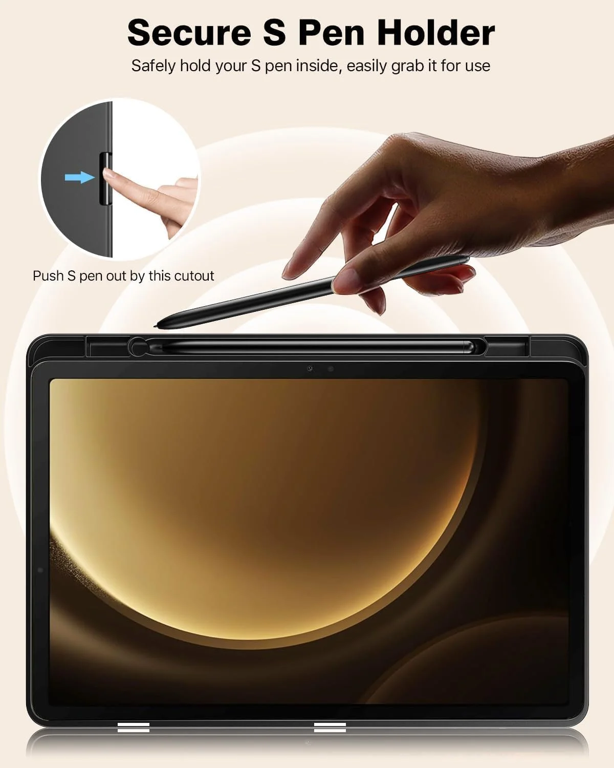 کاور محافظ باریک با استند و جای قلم برای تبلت سامسونگ گلکسی تب S9 FE مدل SM-X510N/SM-X516B، دارای قابلیت خواب/بیدار شدن خودکار، مشکی کاور محافظ باریک با استند و جای قلم برای تبلت سامسونگ گلکسی تب S9 FE مدل SM-X510N/SM-X516B، دارای قابلیت خواب/بیدار شدن خودکار، مشکی