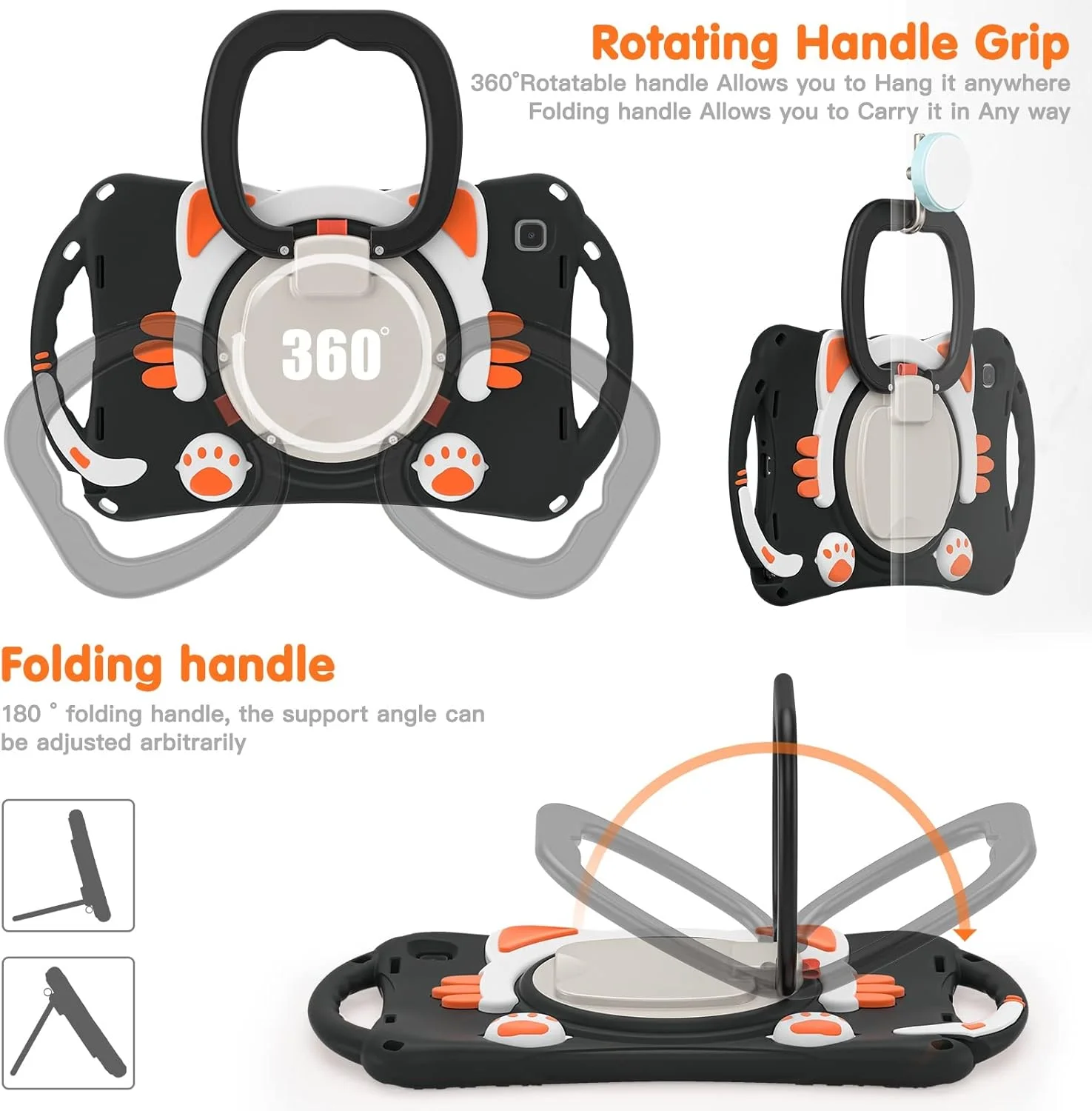 کیف تبلت مسافرتی سازگار با تبلت سامسونگ گلکسی تب A7 10.4 اینچی T500/T505 (2020) طرح گربه زیبا، مناسب کودکان، ضد ضربه و دارای پایه نگهدارنده و دستگیره کیف تبلت مسافرتی سازگار با تبلت سامسونگ گلکسی تب A7 10.4 اینچی T500/T505 (2020) طرح گربه زیبا، مناسب کودکان، ضد ضربه و دارای پایه نگهدارنده و دستگیره
