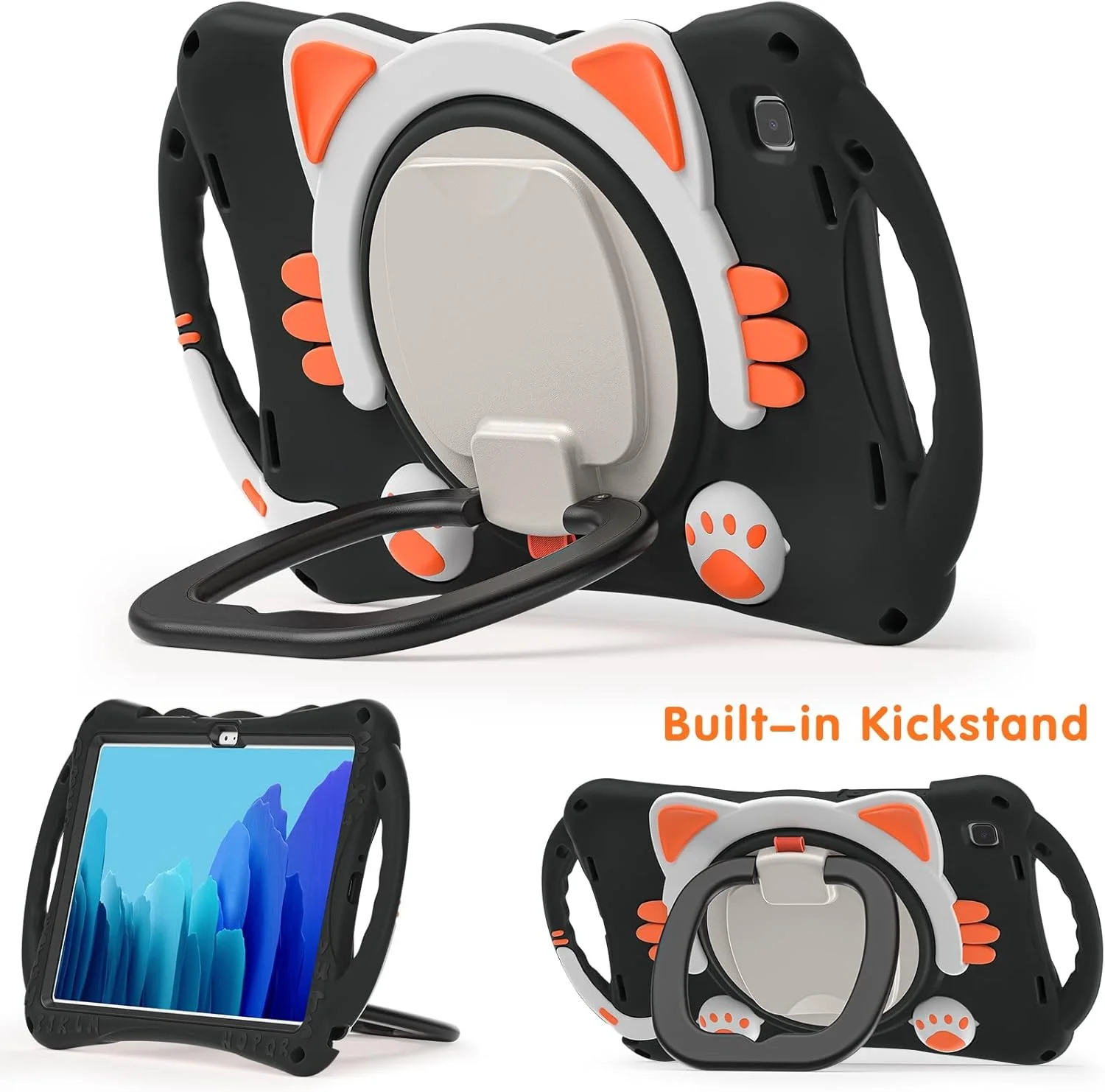 کیف تبلت مسافرتی سازگار با تبلت سامسونگ گلکسی تب A7 10.4 اینچی T500/T505 (2020) طرح گربه زیبا، مناسب کودکان، ضد ضربه و دارای پایه نگهدارنده و دستگیره کیف تبلت مسافرتی سازگار با تبلت سامسونگ گلکسی تب A7 10.4 اینچی T500/T505 (2020) طرح گربه زیبا، مناسب کودکان، ضد ضربه و دارای پایه نگهدارنده و دستگیره