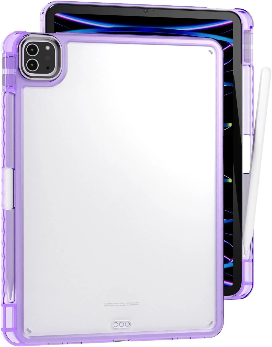 کاور تبلت ERDARARIPRO مناسب برای تبلت سامسونگ گلکسی تب S7/S8 11 اینچ با جای قلم، کاور هوشمند پشتی شفاف و نازک ضد ضربه و ضد زردی برای تبلت ویولا