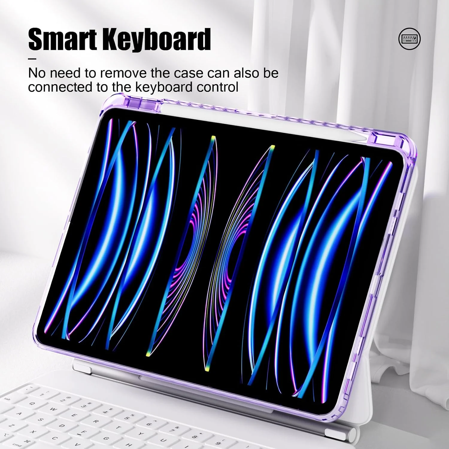 کاور تبلت ERDARARIPRO مناسب برای تبلت سامسونگ گلکسی تب S7/S8 11 اینچ با جای قلم، کاور هوشمند پشتی شفاف و نازک ضد ضربه و ضد زردی برای تبلت ویولا