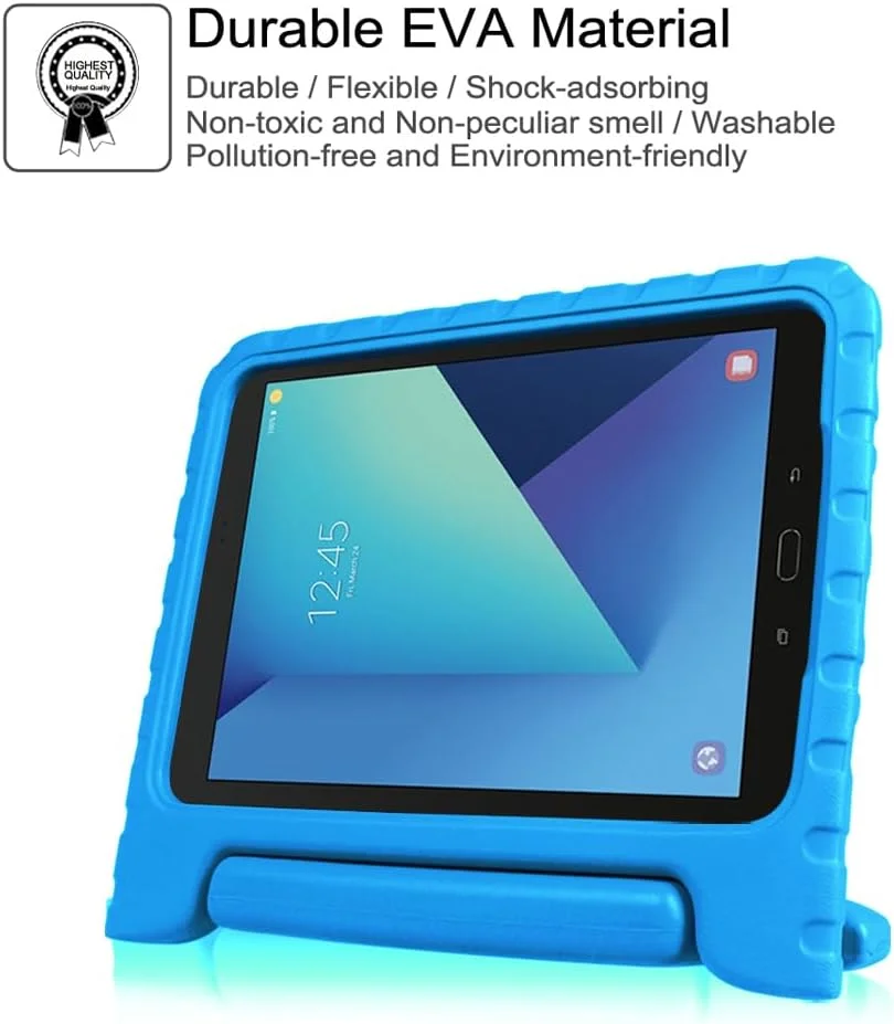 کیف ضد ضربه Fintie برای Samsung Galaxy Tab S3 9.7، کاور سبک وزن و ضد ضربه با دسته تبدیل شونده مناسب کودکان مدل ESAL031US