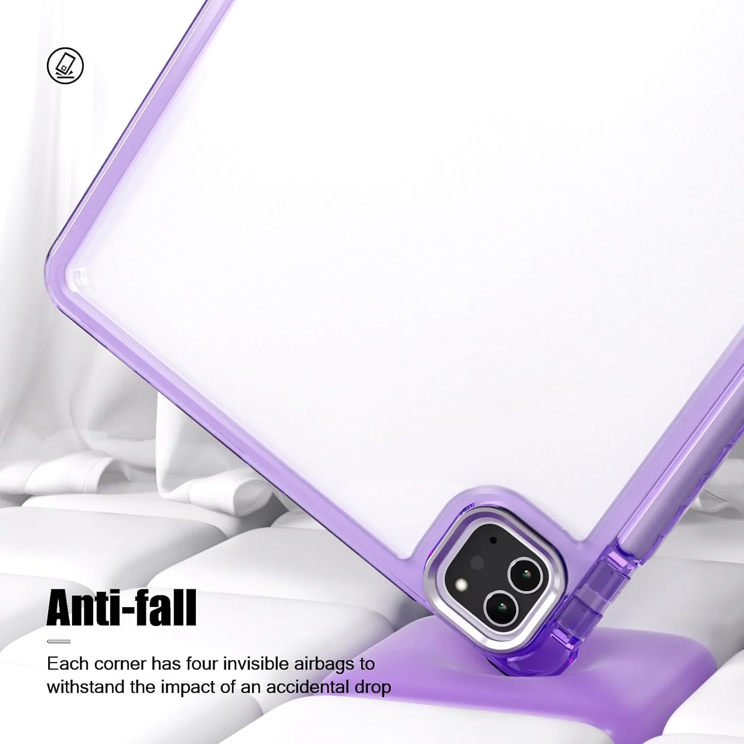 کاور تبلت ERDARARIPRO مناسب برای تبلت سامسونگ گلکسی تب S7/S8 11 اینچ با جای قلم، کاور هوشمند پشتی شفاف و نازک ضد ضربه و ضد زردی برای تبلت ویولا