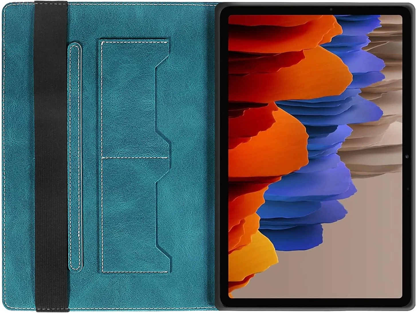 کیف تبلت SLLMYYX برای تبلت سامسونگ Tab S7 2020 SM-T870، کاور تبلت استند دار چند زاویه ای مناسب کار برای تبلت سامسونگ Tab S8 2022 SM-X700 (سبز)