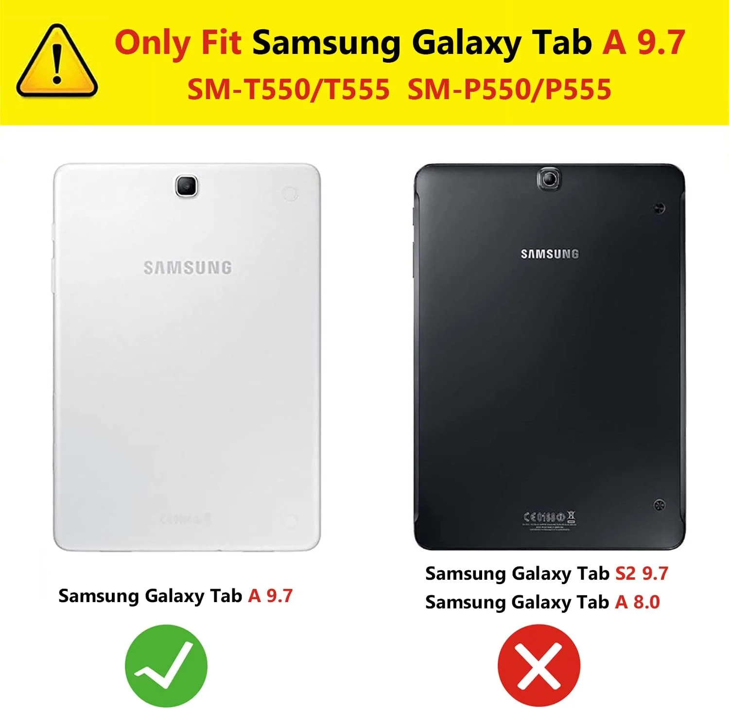 کاور آر.شنگته برای تبلت سامسونگ گلکسی تب A 9.7 اینچ 2015 (SM-T550 T555 SM-P550 P555)، جلد پشتی سیلیکونی نرم چرمی PU، دارای جای کارت و استند، به همراه قلم استایلوس و محافظ صفحه نمایش (آبی طرح درخت)