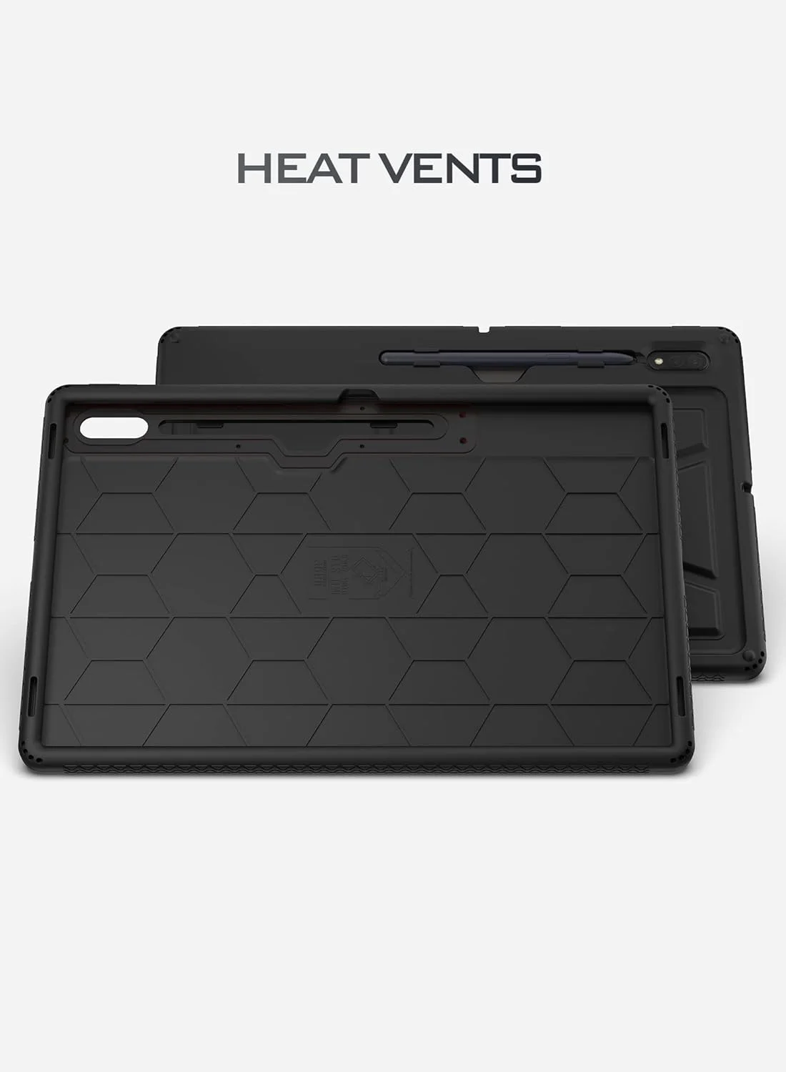 کاور سیلیکونی Poetic TurtleSkin مناسب برای تبلت سامسونگ گلکسی تب S8 Ultra سایز 14.6 اینچ مدل 2022، مقاوم در برابر ضربه، مناسب کودکان، با پوشش سیلیکونی محافظ، رنگ مشکی