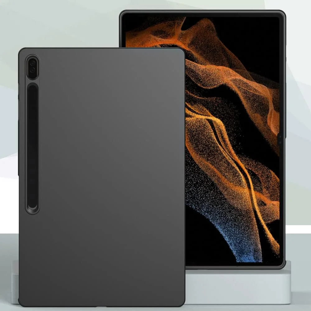 کاور WOGROO برای گلکسی تب S9 Ultra 2023 / S8 Ultra 14.6 اینچ 2022، کاور محافظ نازک و نرم تبلت برای تبلت 14.6 اینچی Samsung Galaxy Tab S8 & S9 Ultra [SM-X900/X906]، مشکی