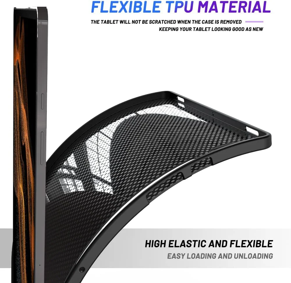 کاور WOGROO برای گلکسی تب S9 Ultra 2023 / S8 Ultra 14.6 اینچ 2022، کاور محافظ نازک و نرم تبلت برای تبلت 14.6 اینچی Samsung Galaxy Tab S8 & S9 Ultra [SM-X900/X906]، مشکی