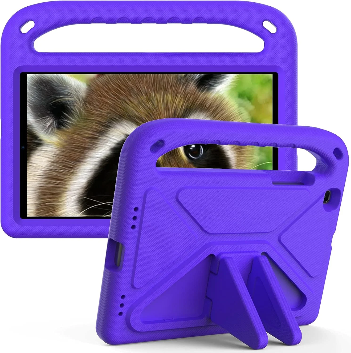 کیف تبلت کودکانه XNCVBD مناسب برای سفر، برای تبلت سامسونگ گلکسی تب A 8.0 2019 SM-T290 / T295، پایه سبک وزن و ضد ضربه برای قاب محافظ (بنفش)