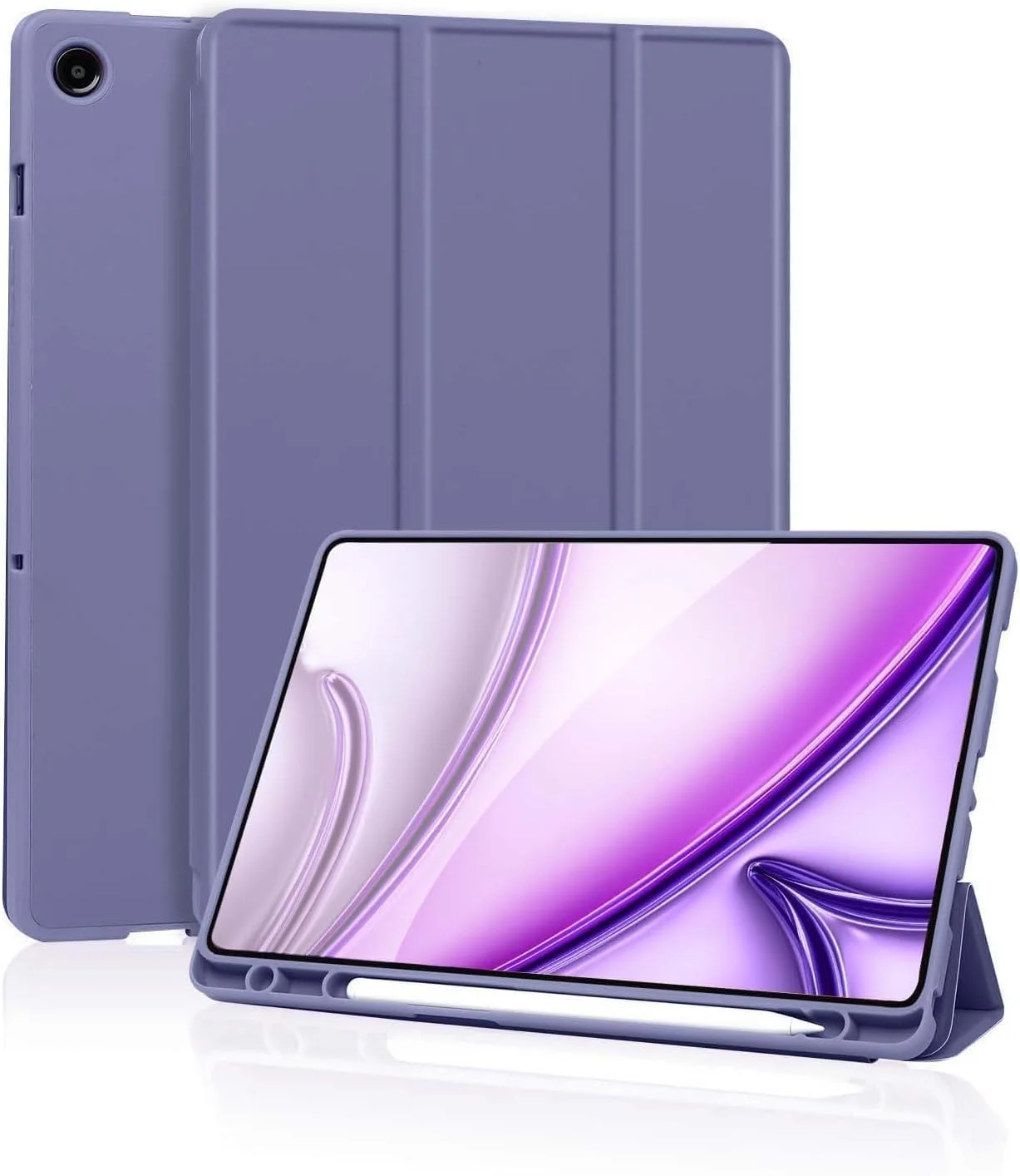 کاور هوشمند SmartGrist سازگار با تبلت سامسونگ گلکسی تب A9 پلاس / A9+ 11 اینچ 2023، مدل SM-X210/X216/X218، کاور با جای قلم، استند سه تایی محافظ، حالت خواب/بیدار خودکار برای سامسونگ تب A9+ بنفش