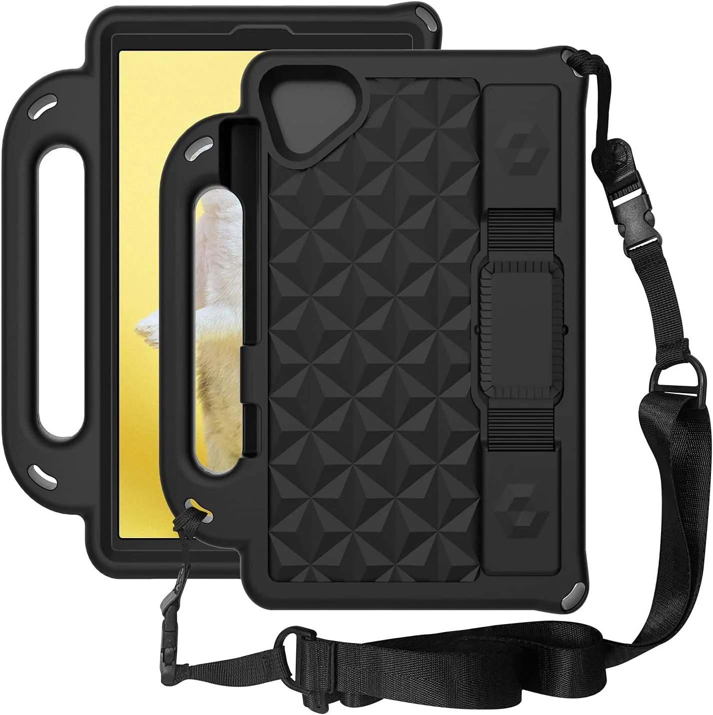 XNCVBD Tablet Travel Tablet Case for Samsung Galaxy Tab A7 Lite 8.7 T220 / T225, Lightweight Shockproof Child-friendly Full Body EVA Protective Cover Handle Stand & Shoulder Strap Tablet Protection