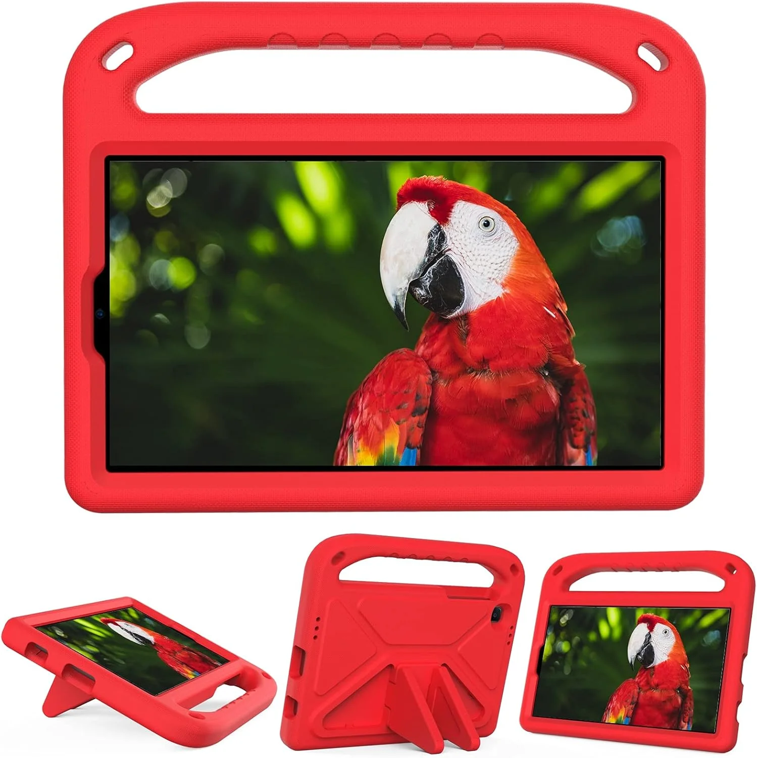 کیف تبلت کودکانه XNCVBD مناسب برای تبلت سامسونگ گلکسی تب A7 لایت 8.7 اینچ (2021) مدل SM-T220 / SM-T225، پایه سبک و ضد ضربه برای محافظت (قرمز)