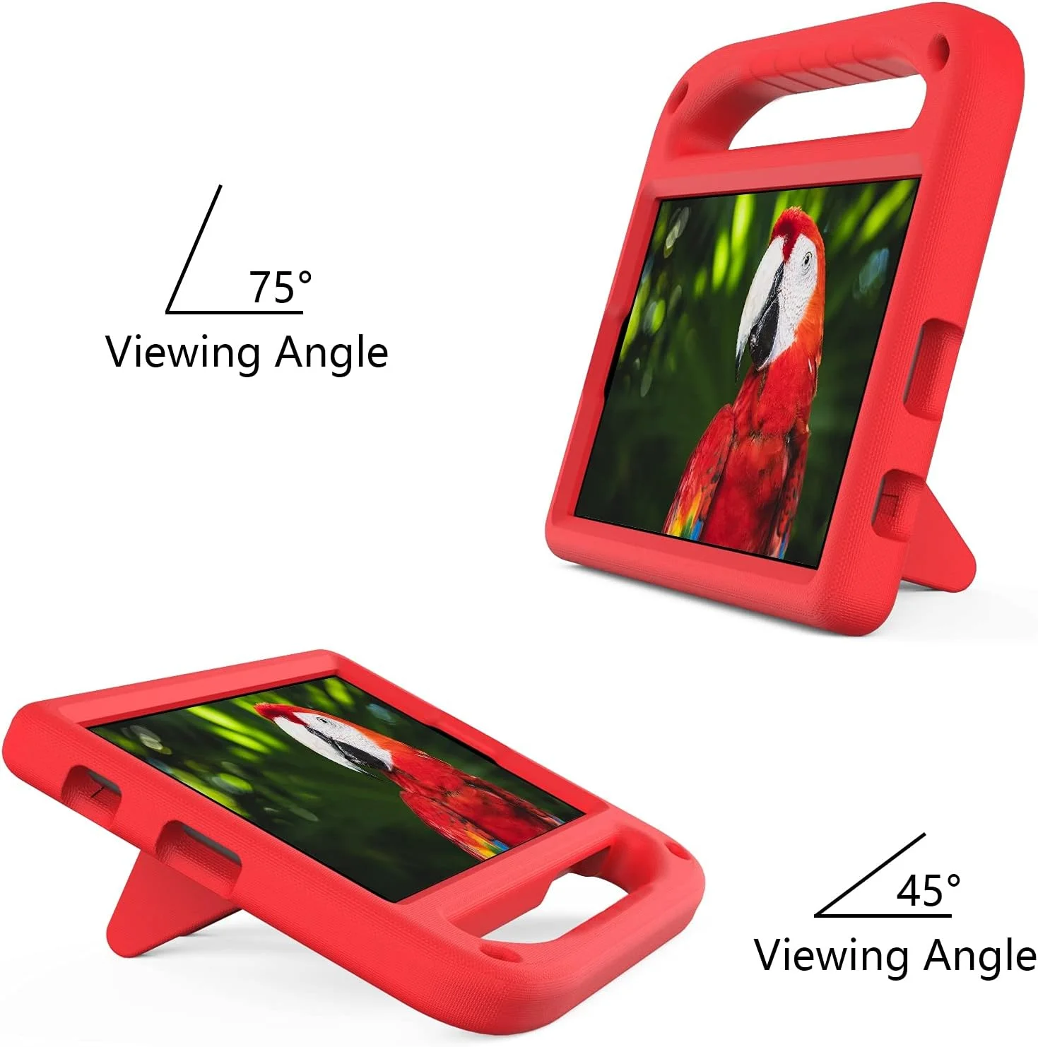 کیف تبلت کودکانه XNCVBD مناسب برای تبلت سامسونگ گلکسی تب A7 لایت 8.7 اینچ (2021) مدل SM-T220 / SM-T225، پایه سبک و ضد ضربه برای محافظت (قرمز)