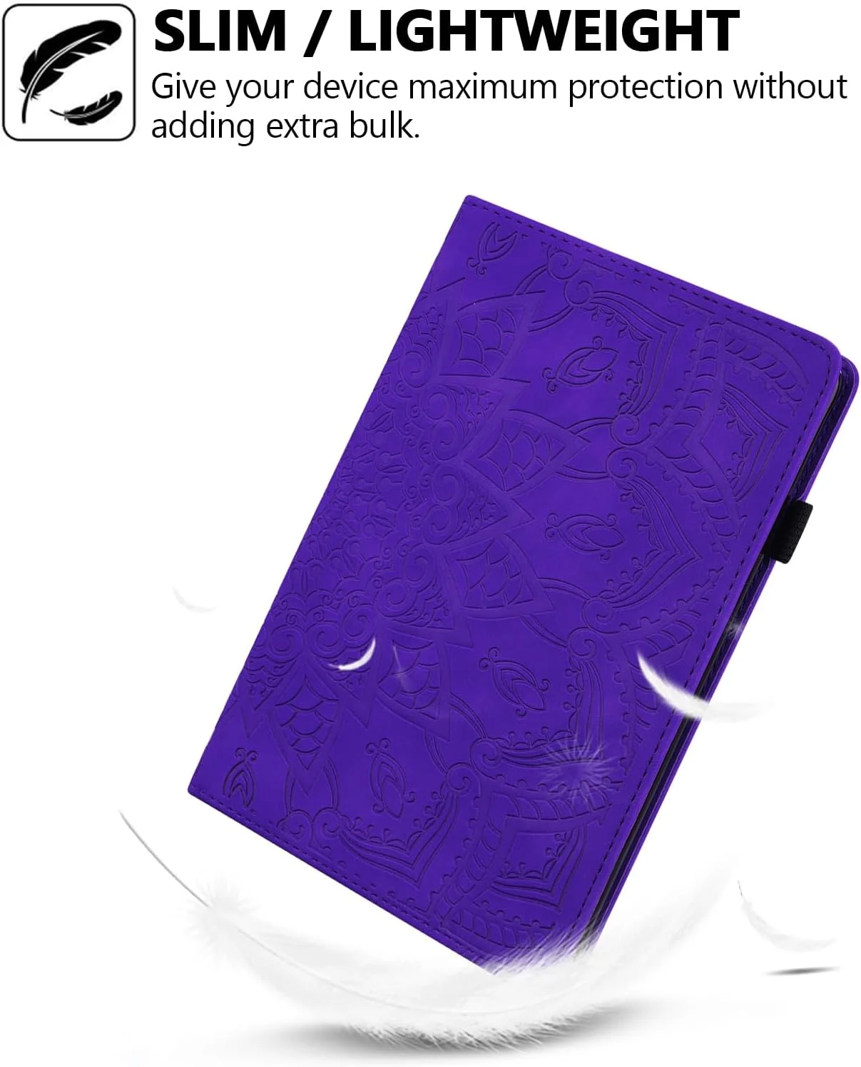 کیف تبلت Techcircle Folio مناسب برای تبلت سامسونگ گلکسی تب S9 FE+/S9+/S8+/S7+/S7 FE 12.4 اینچ، جلد پشتی نرم و سبک با طرح ماندالا، دارای کش الاستیک، جای کارت و قلم، بنفش کیف تبلت Techcircle Folio مناسب برای تبلت سامسونگ گلکسی تب S9 FE+/S9+/S8+/S7+/S7 FE 12.4 اینچ، جلد پشتی نرم و سبک با طرح ماندالا، دارای کش الاستیک، جای کارت و قلم، بنفش