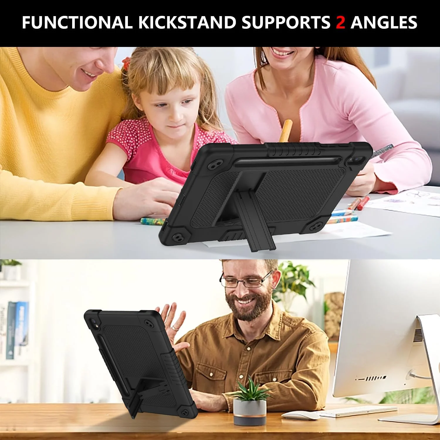 کیف محافظ کودکانه ضد ضربه Hoibon برای تبلت سامسونگ Galaxy Tab S9 FE 5G 10.9 اینچ / Galaxy Tab S9 11 اینچ 2023 به همراه جای قلم S Pen و بند شانه ای، مناسب برای تبلت سامسونگ Tab S9/S9 FE 5G 10.9 اینچ (مشکی) کیف محافظ کودکانه ضد ضربه Hoibon برای تبلت سامسونگ Galaxy Tab S9 FE 5G 10.9 اینچ / Galaxy Tab S9 11 اینچ 2023 به همراه جای قلم S Pen و بند شانه ای، مناسب برای تبلت سامسونگ Tab S9/S9 FE 5G 10.9 اینچ (مشکی)