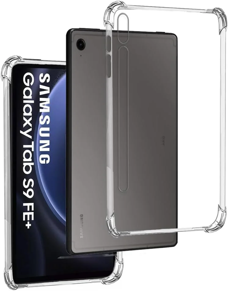 کاور ژله ای ضد ضربه شفاف REY برای سامسونگ گلکسی تب S9 - سامسونگ گلکسی تب S9 FE، فوق العاده نازک 0.33 میلی متر، گوشه های تقویت شده، سیلیکون پلی یورتان ترموپلاستیک، استحکام و انعطاف پذیری بالا