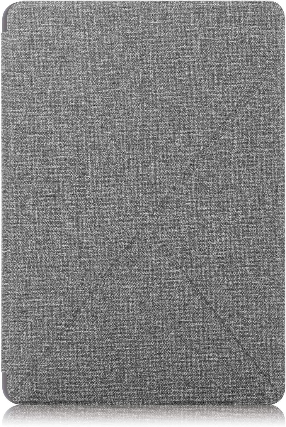 کاور تبلت سامسونگ گلکسی تب S7 FE سایز 12.4 اینچ مدل 2021، جنس چرم PU درجه یک، ضد لک و ضد ضربه، کاور باریک تاشو برای سامسونگ گلکسی تب S7 FE - خاکستری
