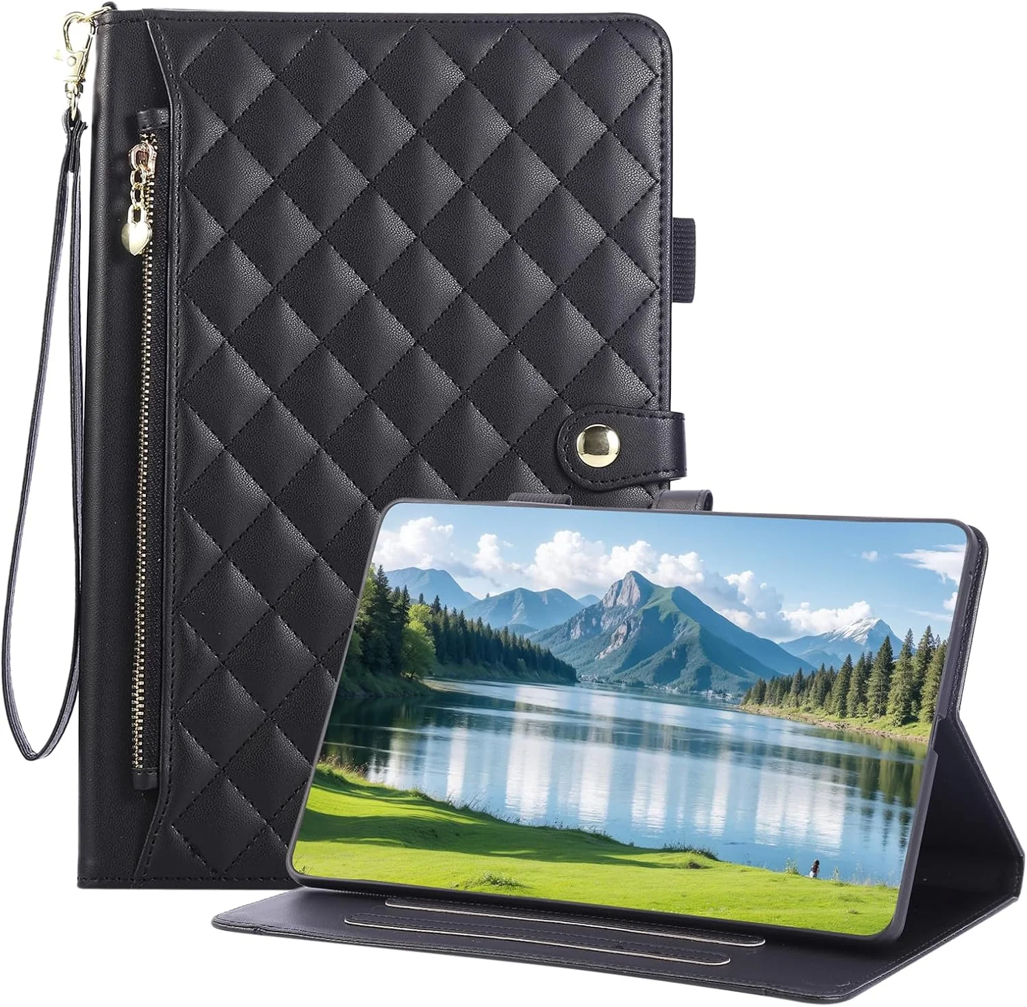 کیف محافظ چرمی ویتازی با محفظه زیپ و اسلات های مدارک مناسب کسب و کار