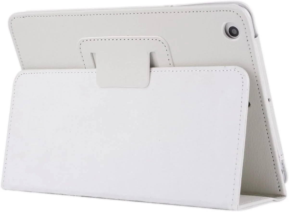 کیف تبلت چرمی شیک و راحت MEOORHE برای Samsung Galaxy S6 Lite S5e S4 S3 با طراحی فولیو استند پایدار و محافظ لبه تقویت شده (سفید، S6 Lite 2020 10.4 P610)