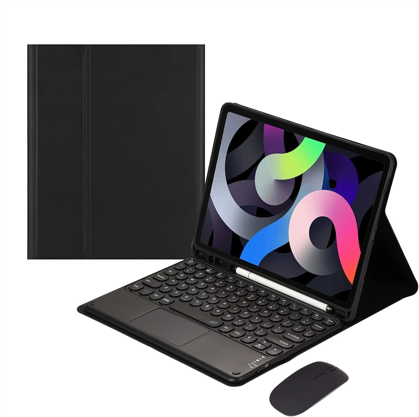 Gruattreay Arabic and English Keyboard Case Compatible with Samsung Galaxy Tab S10 Ultra 14.6 Inch 2024, with Detachable Touch Keyboard, Mouse and Protective Case with Pen Slot (Black)