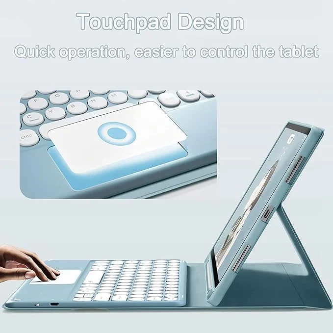 Gruattreay Arabic and English Keyboard Case Compatible with Samsung Galaxy Tab S10 Ultra 14.6 Inch 2024, with Detachable Touch Keyboard, Mouse and Protective Case with Pen Slot (Black)