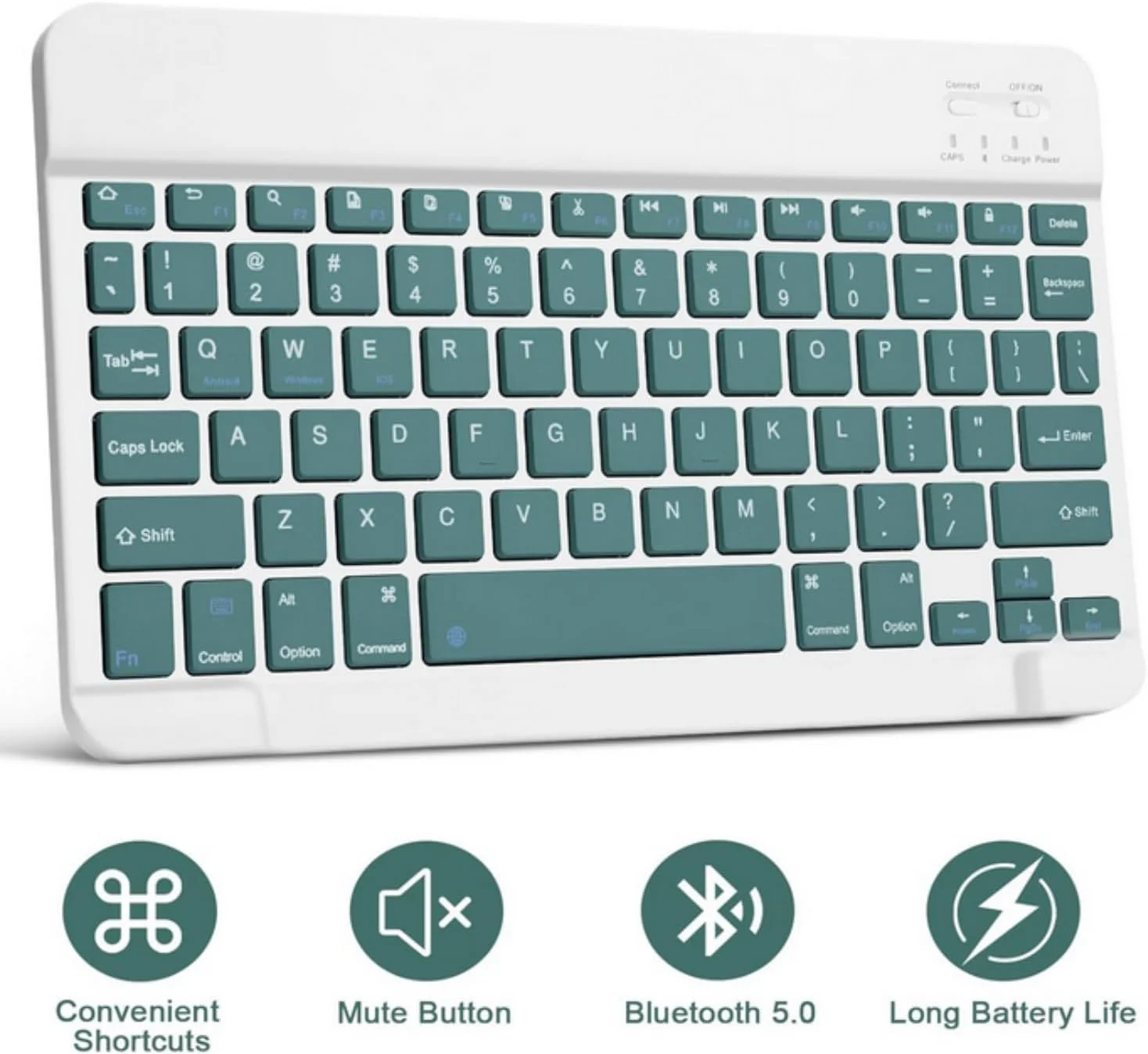 کیبورد مغناطیسی جداشدنی SKEIDO برای سامسونگ گلکسی تب S9 2023 11 اینچ با جای قلم S، مناسب برای SM-X710/X716B/X718U (سبز کاجی)