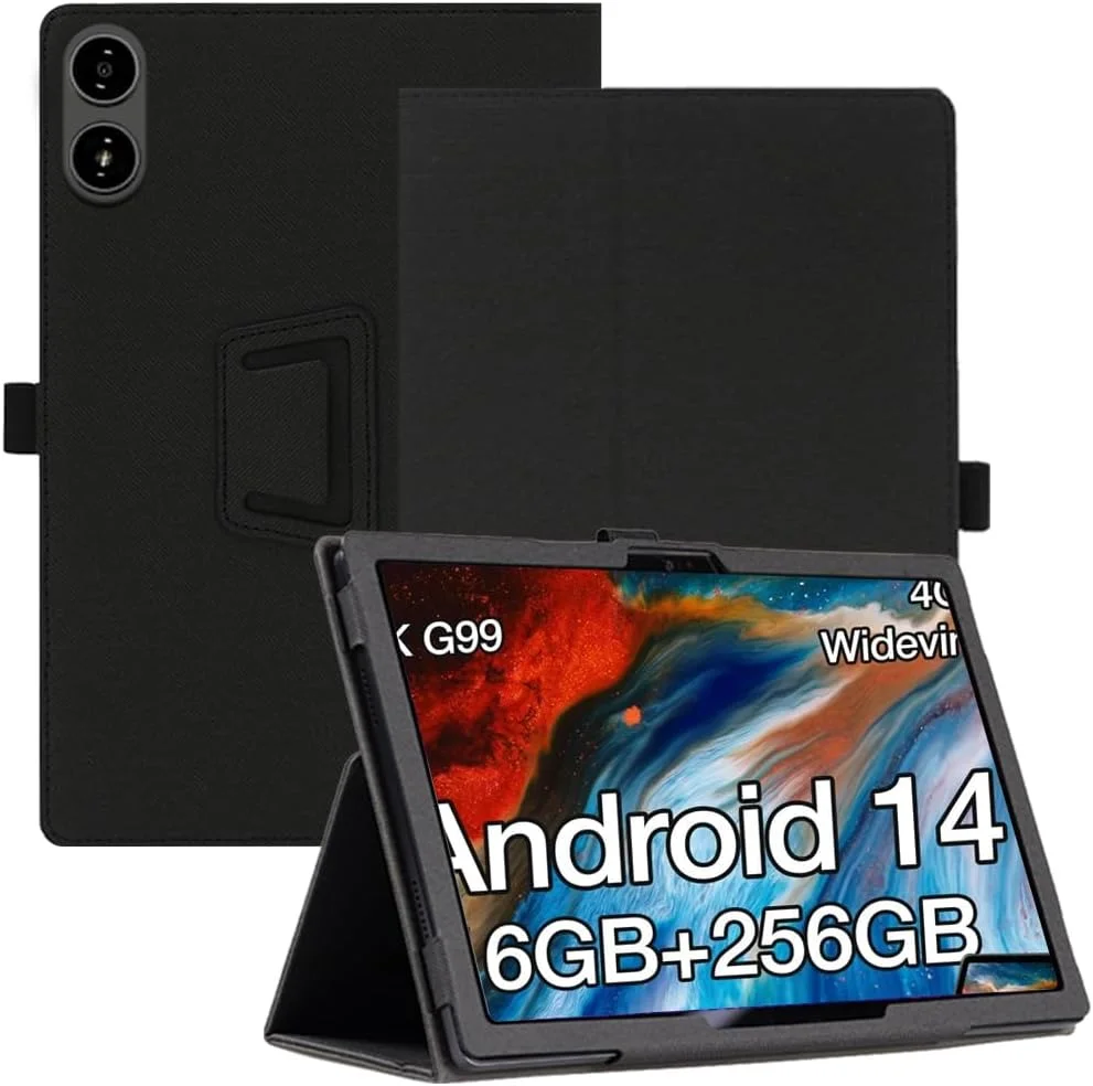 کیف تبلت AKNICI برای تبلت اندروید AGM Pad P2 سایز 11 اینچ، جلد چرمی PU با قابلیت تاشو و استند، کاور محافظ با مچ بند و آهنربا برای تبلت اندروید AGM Pad P2 سایز 11 اینچ