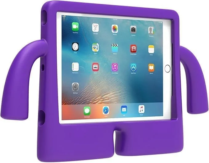 کیف محافظ کودکانه Next Store مناسب برای تبلت سامسونگ گلکسی تب A7 S6 لایت (2021)، کاور محافظ بادوام، سبک وزن، دارای دسته فومی و مقاوم در برابر ضربه برای محافظت از تبلت در برابر افتادن، مناسب برای گلکسی تب SAM-A8 10.5x200/x205 (بنفش)